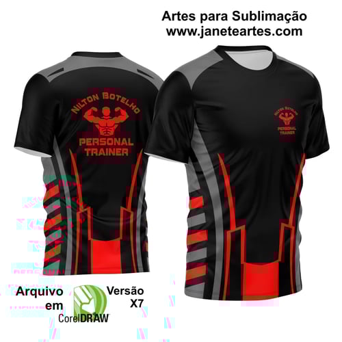 Arte Estampa Camisa Profissão - Personal Trainer Academia