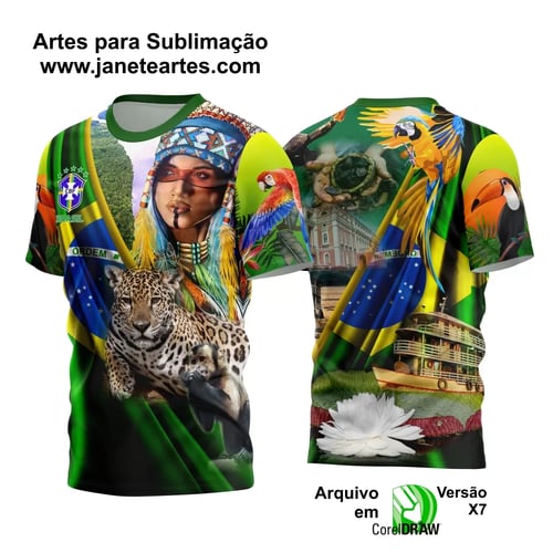 Arte Estampa Camisa Amazonas - Amazônia Arte Estampa Camisa Amazonas - Amazônia