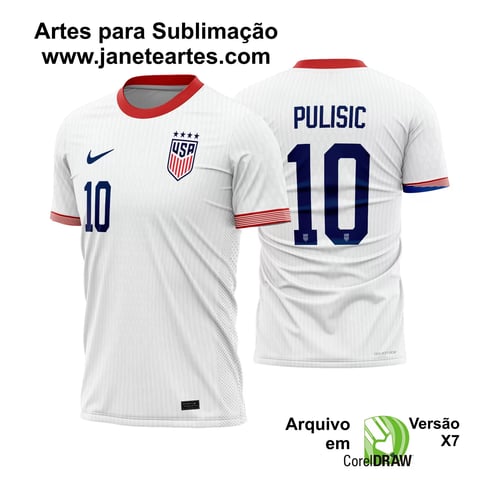 Arte Vetor Camisa Estados Unidos Titular 2024 - 2025 Arte Vetor Camisa Estados Unidos Titular 2024 - 2025