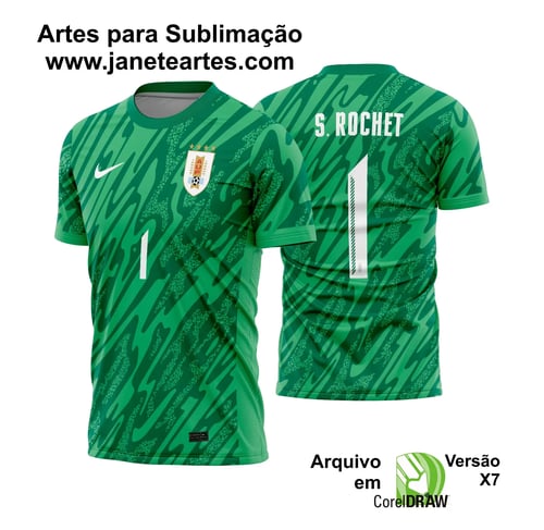 Arte Vetor Camisa Uruguai Goleiro 2024 - 2025 Arte Vetor Camisa Uruguai Goleiro 2024 - 2025