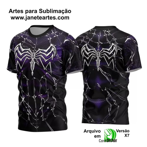 Arte Estampa Camisa Heróis - Venom Arte Estampa Camisa Heróis - Venom