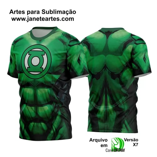 Arte Estampa Camisa Heróis - Lanterna Verde Arte Estampa Camisa Heróis - Lanterna Verde