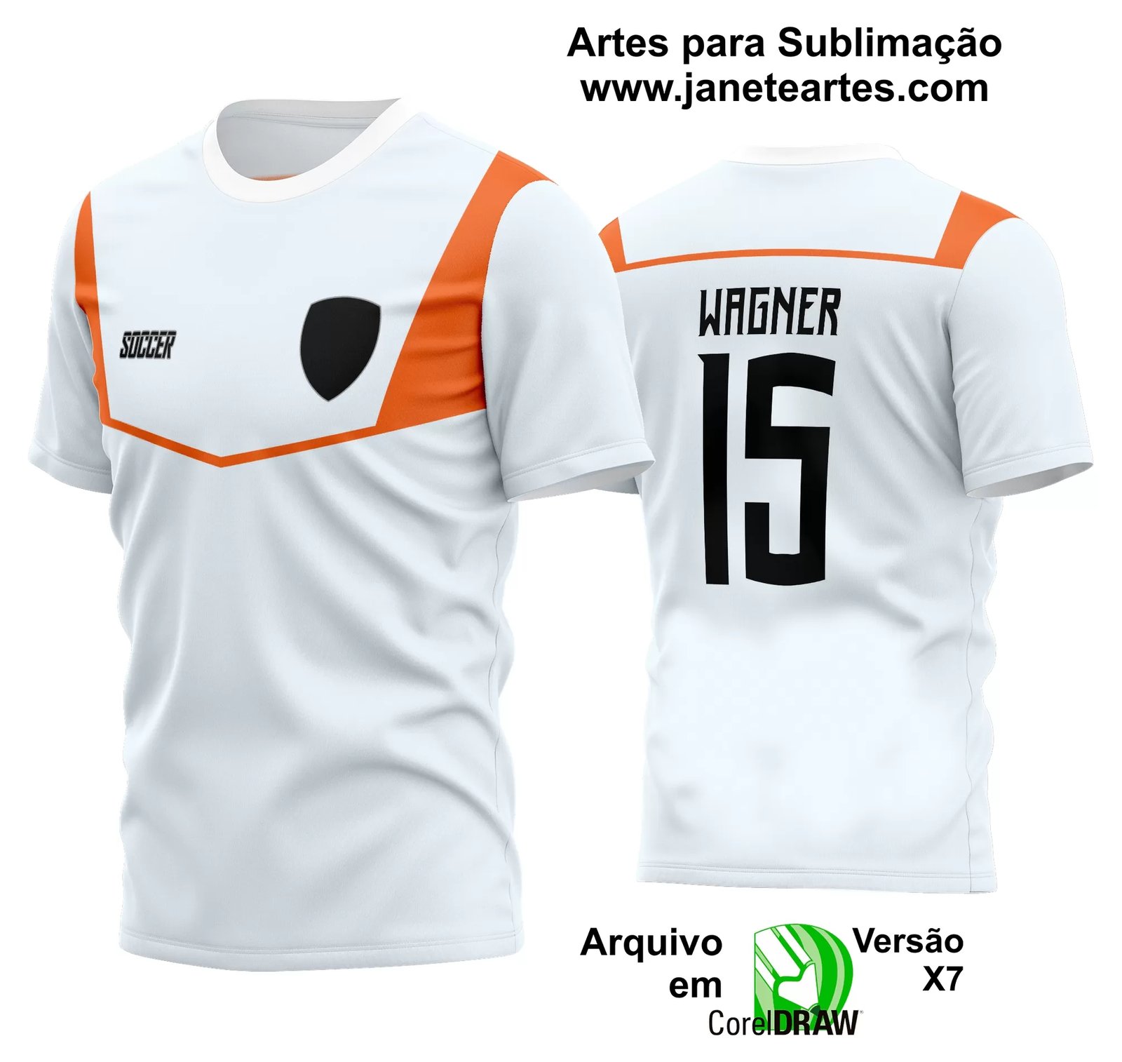 Arte Vetor Estampa Camisa Time Amador Futebol 2024 - Janete Artes
