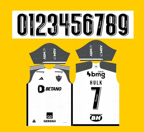 Arte Vetor Camisa Atlético Mineiro Reserva 2023 - 2024
