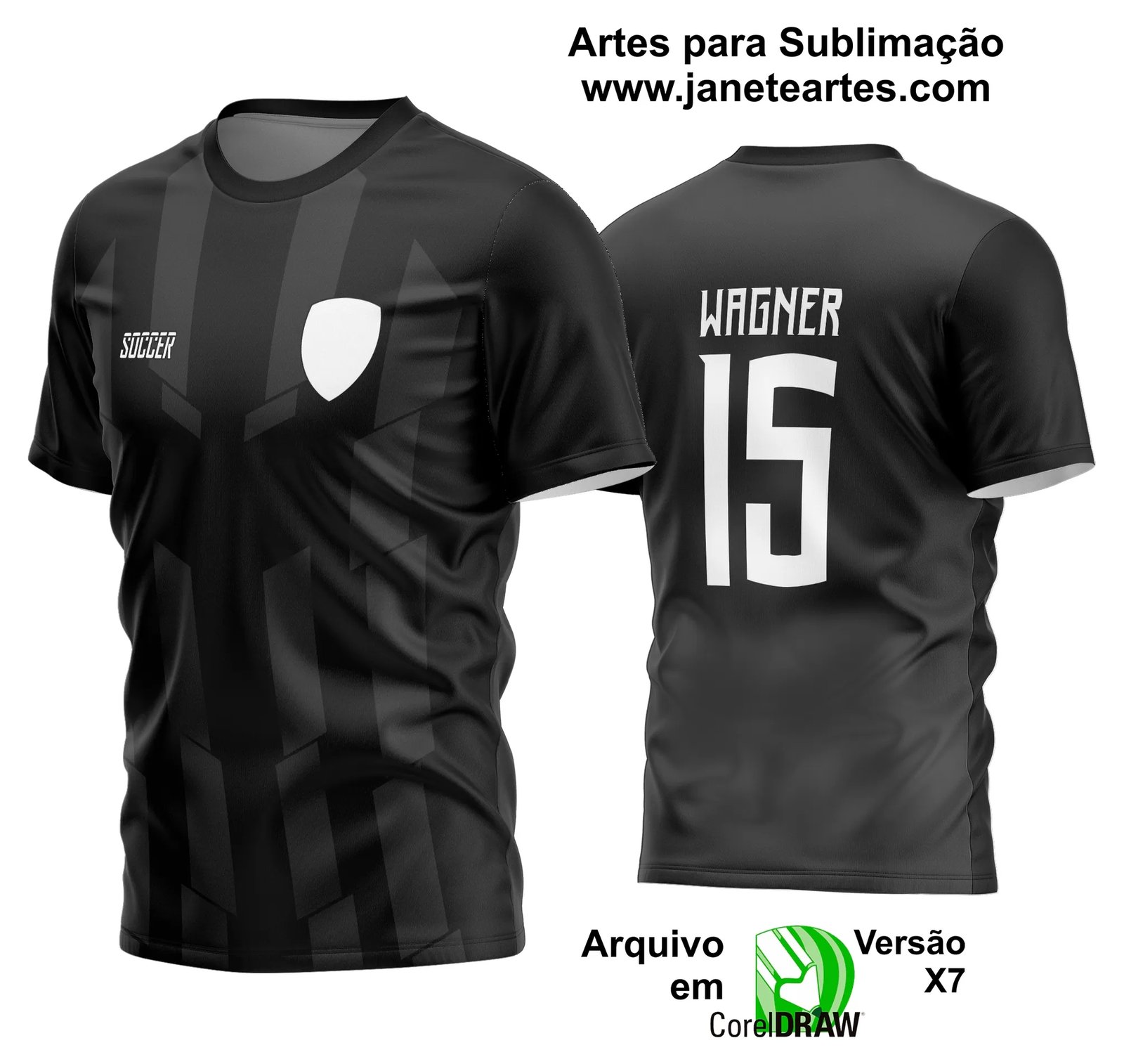 Arte Vetor Estampa Camisa Time Amador Futebol 2024 - Janete Artes