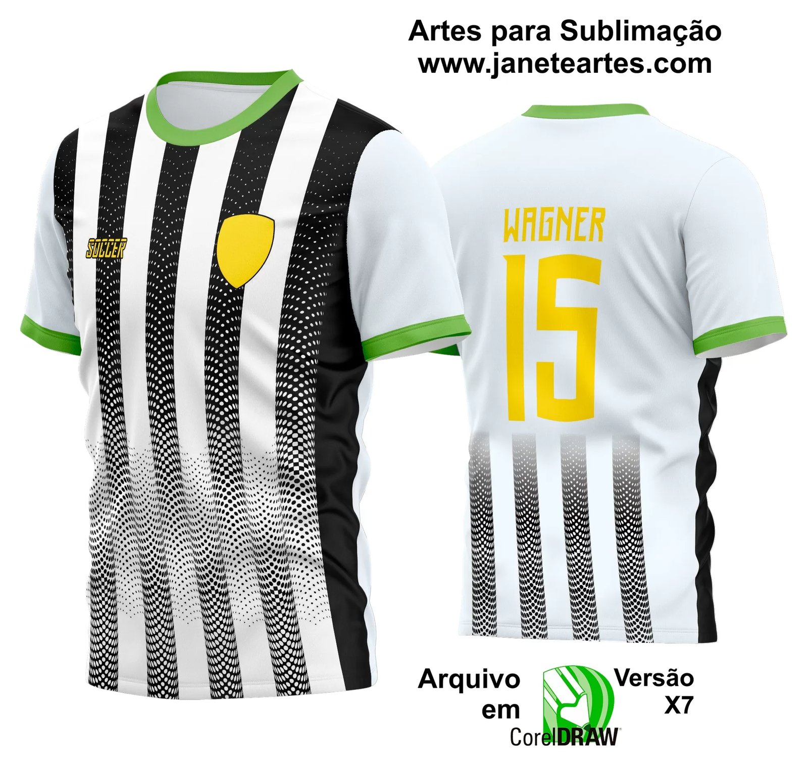 Arte Vetor Estampa Camisa Time Amador Futebol 2024 - Janete Artes