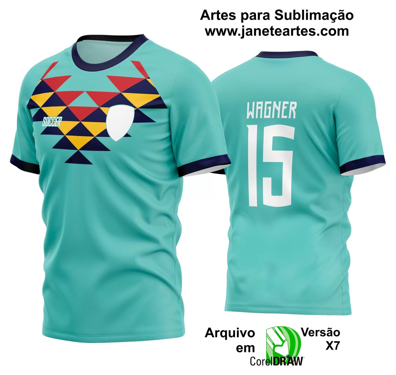 Arte Vetor Estampa Camisa Time Amador Futebol 2024 - Janete Artes