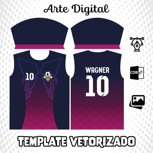 Arte Vetor Camisa Degrade Roxo 2023 InterClasse