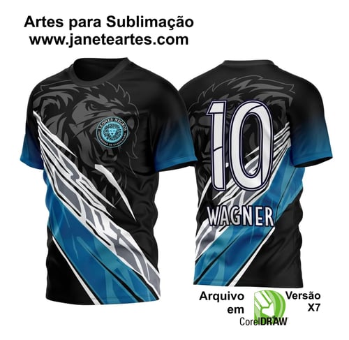 Arte Vetor Camisa Leão Time InterClasse 2023 Preto Azul