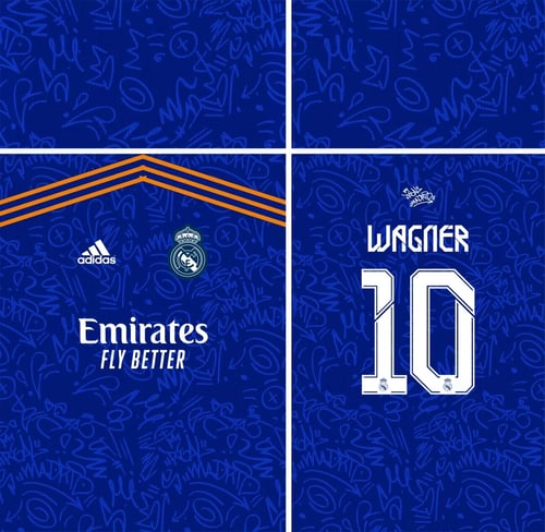 Arte Vetor Camisa Real Madrid Reserva 2021 - 2022