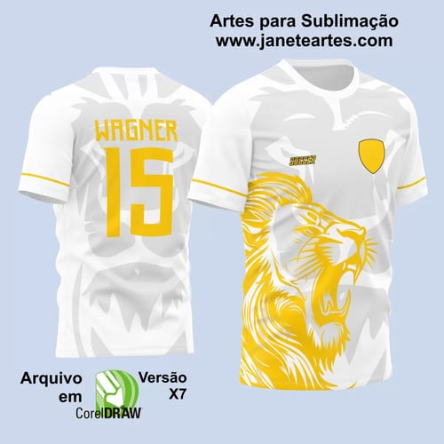 Arte Estampa Camisa Interclasse Leão Amarelo 2024