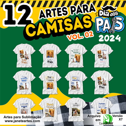 Pacote Arte Estampa Camisa Dia dos Pais 2024 - 2025 v2 Pacote Arte Estampa Camisa Dia dos Pais 2024 - 2025 v2