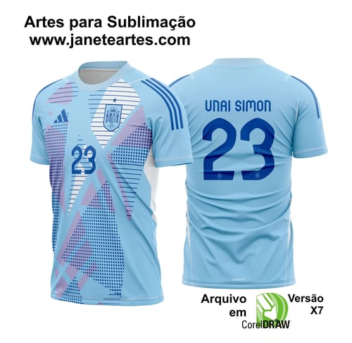 Arte Vetor Camisa Espanha Goleiro 2024 - 2025 Arte Vetor Camisa Espanha Goleiro 2024 - 2025