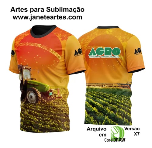 Arte Vetor Camisa AGRO Bandeira do Brasil 2023