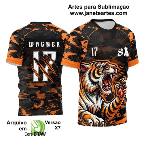 Arte Vetor Camisa de Interclasse Tigre 2024 - 2025