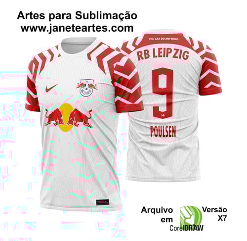 Arte Vetor Camisa RB Leipzig Titular 2023 - 2024 Arte Vetor Camisa RB Leipzig Titular 2023 - 2024