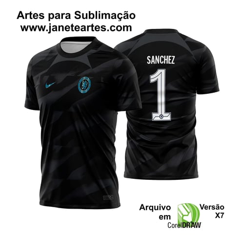 Arte Vetor Camisa Chelsea Goleiro 2023 - 2024 Arte Vetor Camisa Chelsea Goleiro 2023 - 2024