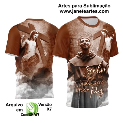 Arte Estampa Camisa São Francisco 2024 - 2025 - Religião