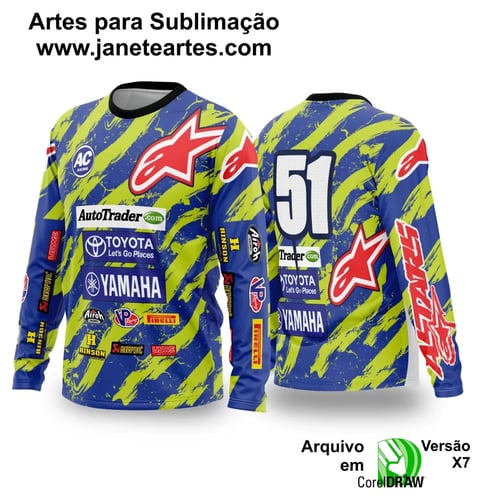 Arte Vetor Camisa de MOTOCROSS 2024 - 2025 Arte Vetor Camisa de MOTOCROSS 2024 - 2025