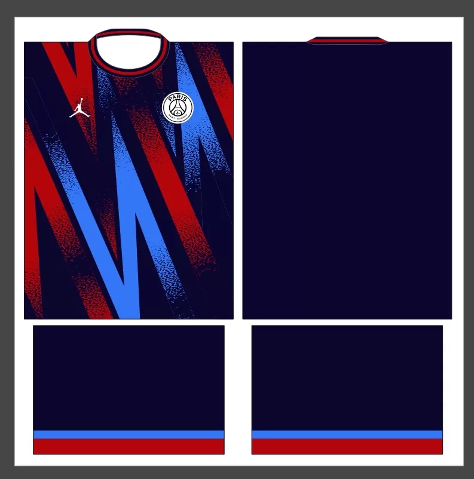 Arte Vetor Camisa Paris Saint-Germain PSG Jordan Concept 2023