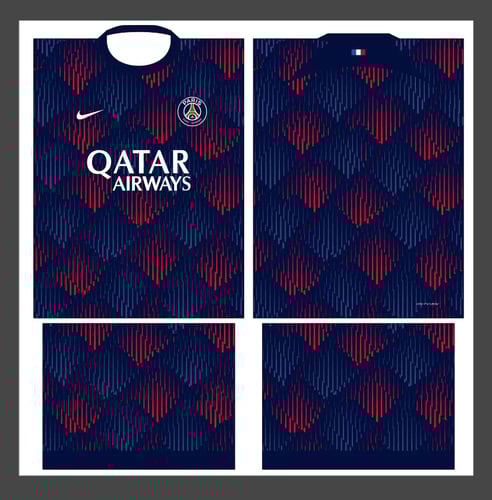 Arte Vetor Camisa Paris Saint-Germain PSG Conceito 2023