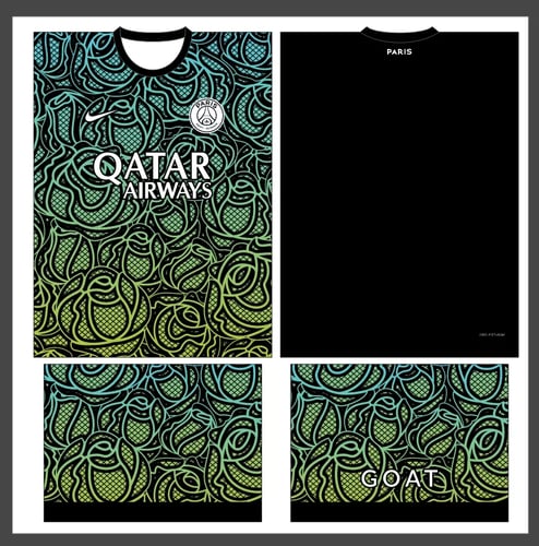 Arte Vetor Camisa Paris Saint-Germain PSG Conceito Floral 2023