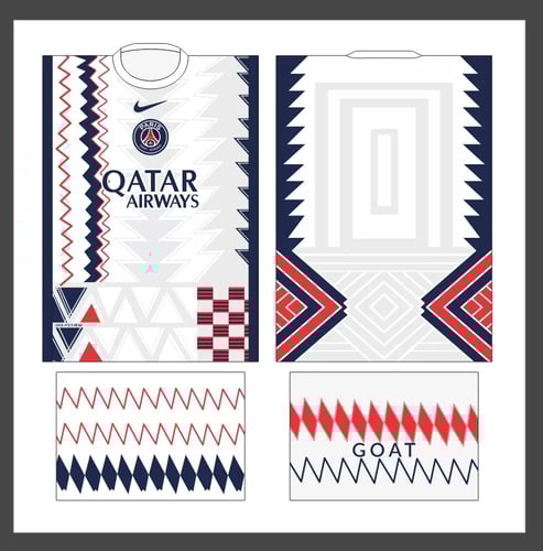Arte Vetor Camisa Paris Saint-Germain PSG Conceito Poligonos