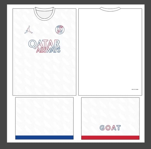 Arte Vetor Camisa Paris Saint-Germain PSG Conceito 2022 Branca