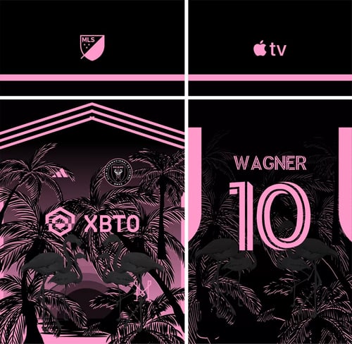 Arte Vetor Camisa Inter de Miami Conceito Tropical 2023