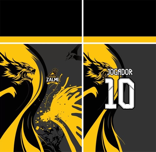Arte Vetor Camisa InterClasse Preto e Amarelo Coiote