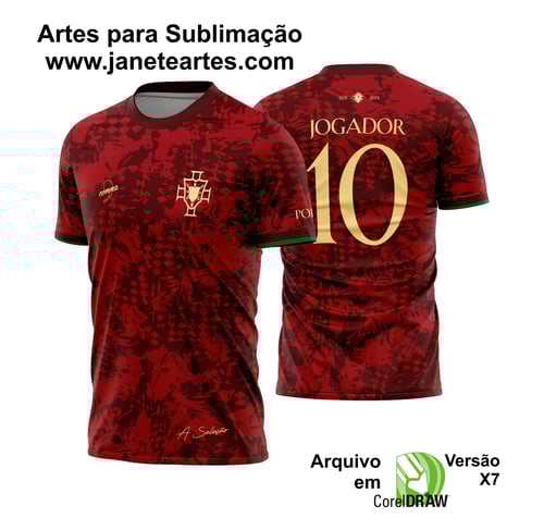 Arte Vetor Camisa Portugal A Seleção Comma Football 2024 Arte Vetor Camisa Portugal A Seleção Comma Football 2024