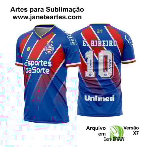 Arte Vetor Camisa Bahia Reserva 2024 - 2025