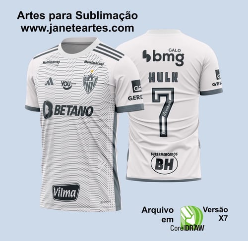 Arte Vetor Camisa Atlético Mineiro Reserva 2024 - 2025