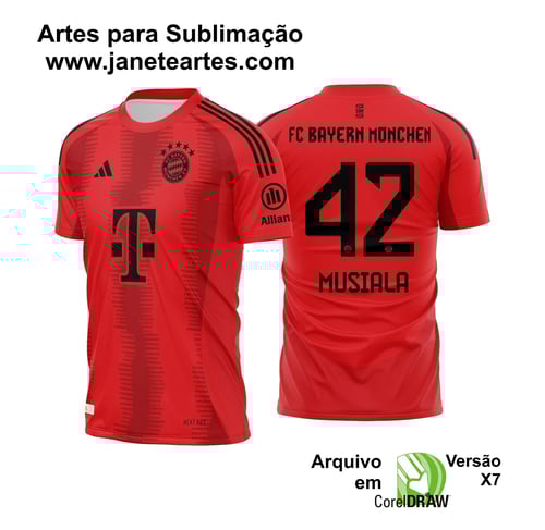 Arte Vetor Camisa Bayern de Munique Titular 2024 - 2025