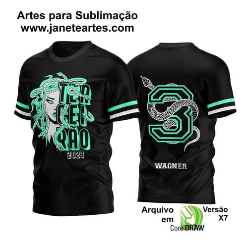 Arte Vetor Camisa Terceirão Nova Medusa Verde 3 2023