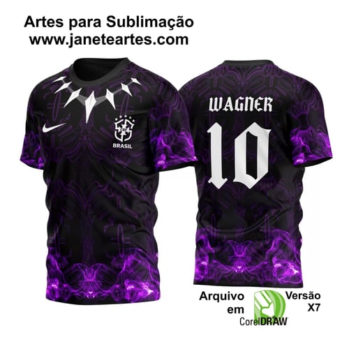 Arte Vetor Camisa Pantera Negra Edição Brasil 2023