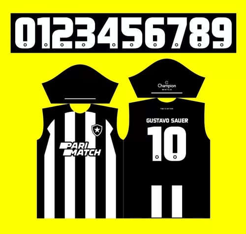 Arte Vetor Camisa Botafogo Titular 2023-2024