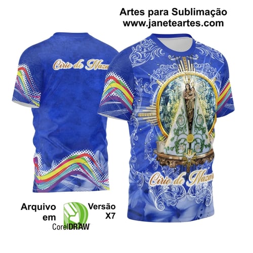 Arte Estampa Camisa Círio de Nazaré 2024 - 2025 Religiosa - Religião