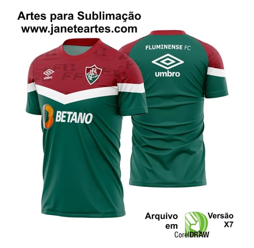 Arte Camisa Titular Fluminense Treino 2023 - 2024 Arte Camisa Titular Fluminense Treino 2023 - 2024