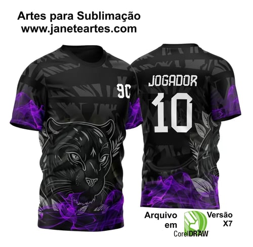 Arte Vetor Camisa de Interclasse Pantera Negra Roxa + Varias Cores