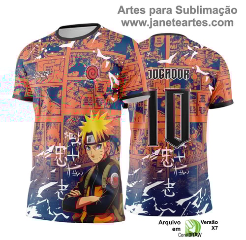 Arte Vetor Camisa de Interclasse Anime Naruto -  Jogos Internos 2024 - 2025