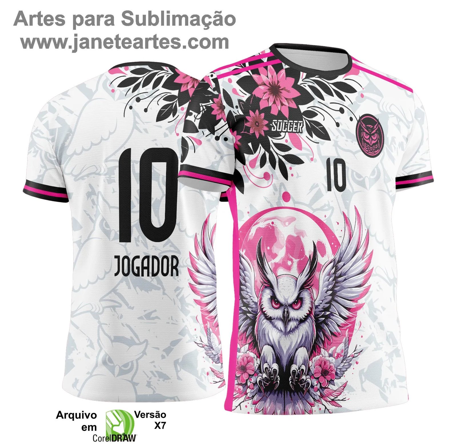 Arte - Camisa de Interclasse - Coruja - 2025 - Janete Artes