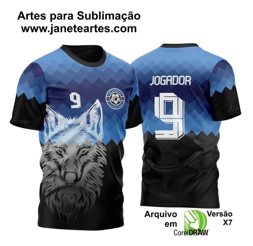 Arte Vetor Camisa Lobo InterClasse Degrade Poligonos