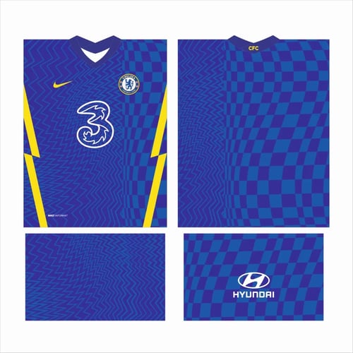 Arte Vetor Camisa Chelsea 2021-2022 Titular