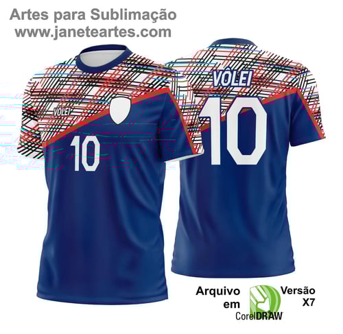 Arte Vetor Camisa de Vôlei - Estampa Camisa de Vôlei