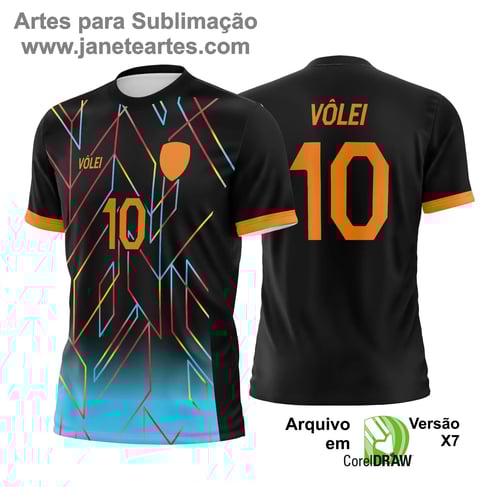 Arte Vetor Camisa de Vôlei - Estampa Camisa de Vôlei