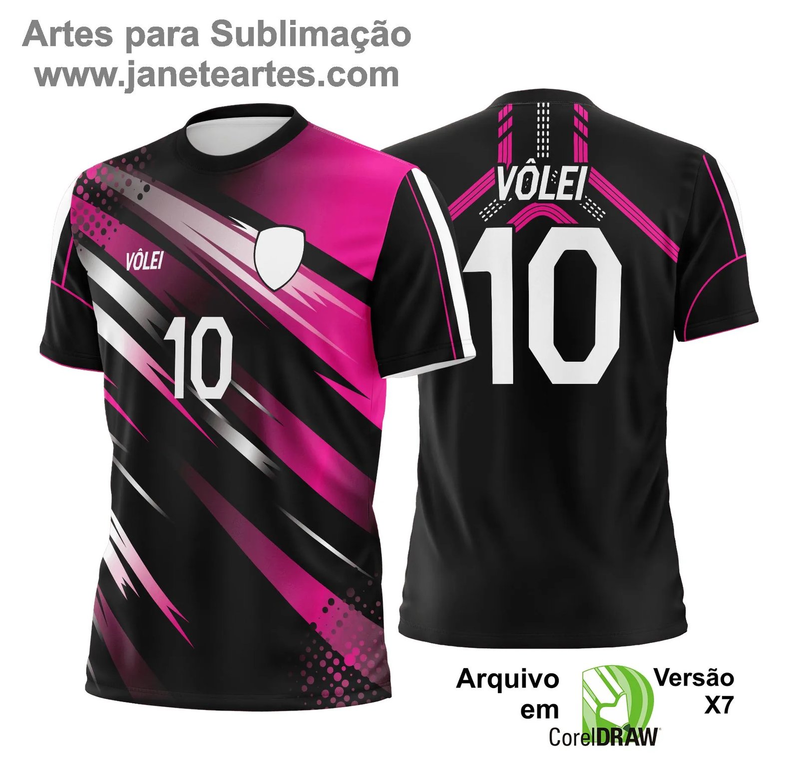 Arte Vetor Camisa de Vôlei - Estampa Camisa de Vôlei - Janete Artes