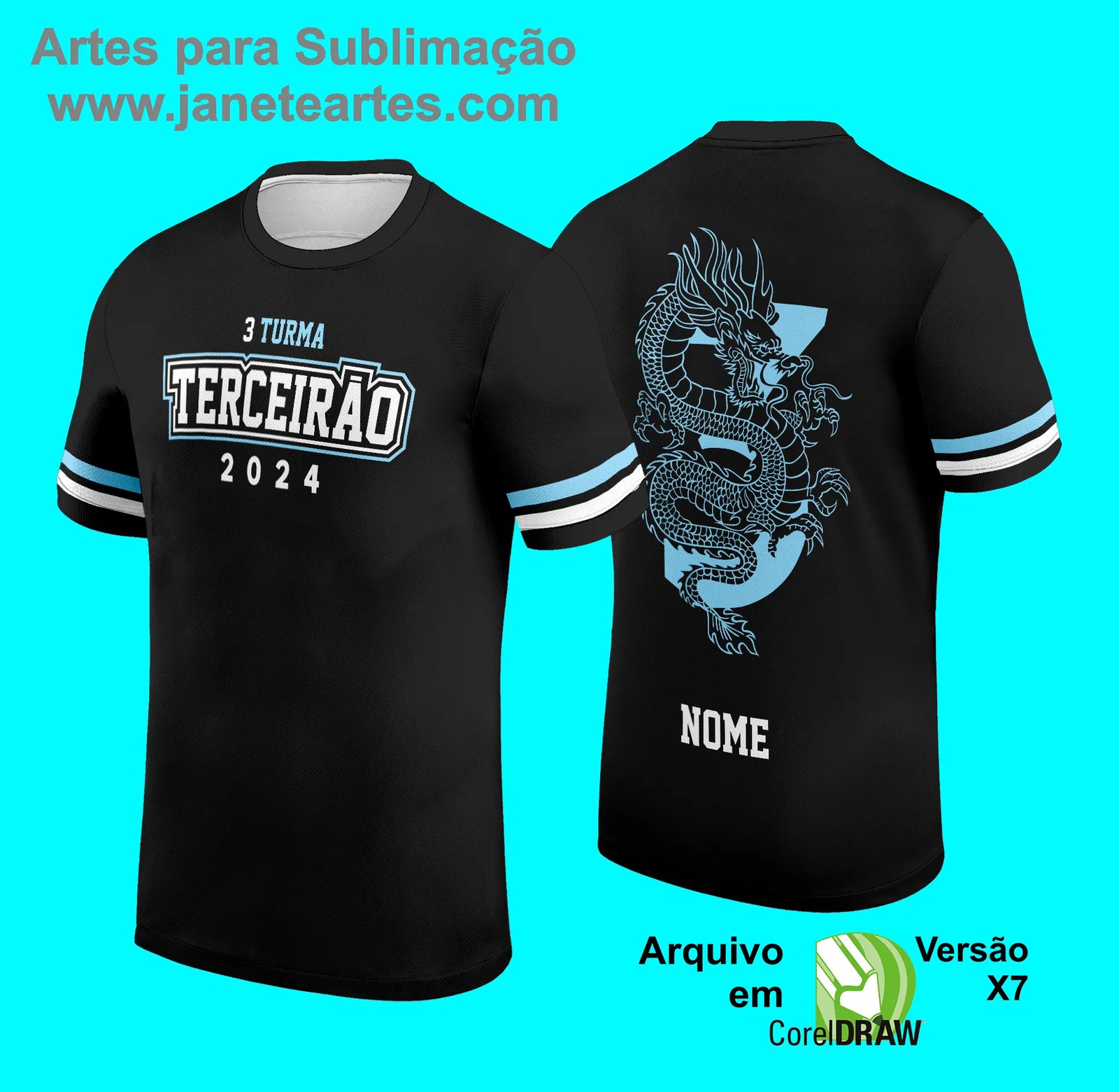 Camisa de Terceirão Personalizada, Camisa Exclusiva Terceirão, Uniforme Escolar Terceirão, Camiseta Criativa Terceirão 2025