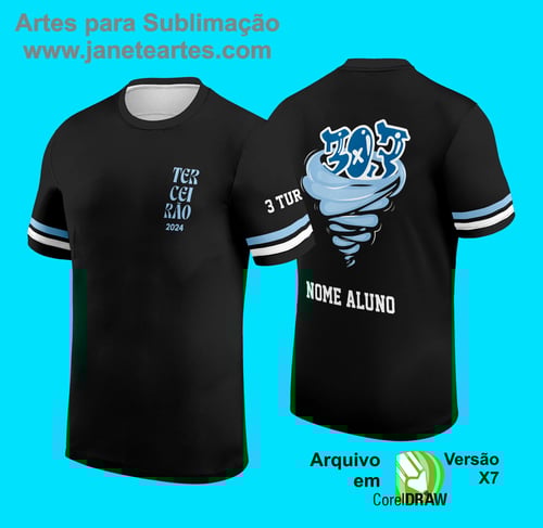 Camisa de Terceirão Personalizada, Camisa Exclusiva Terceirão, Uniforme Escolar Terceirão, Camiseta Criativa Terceirão 2025