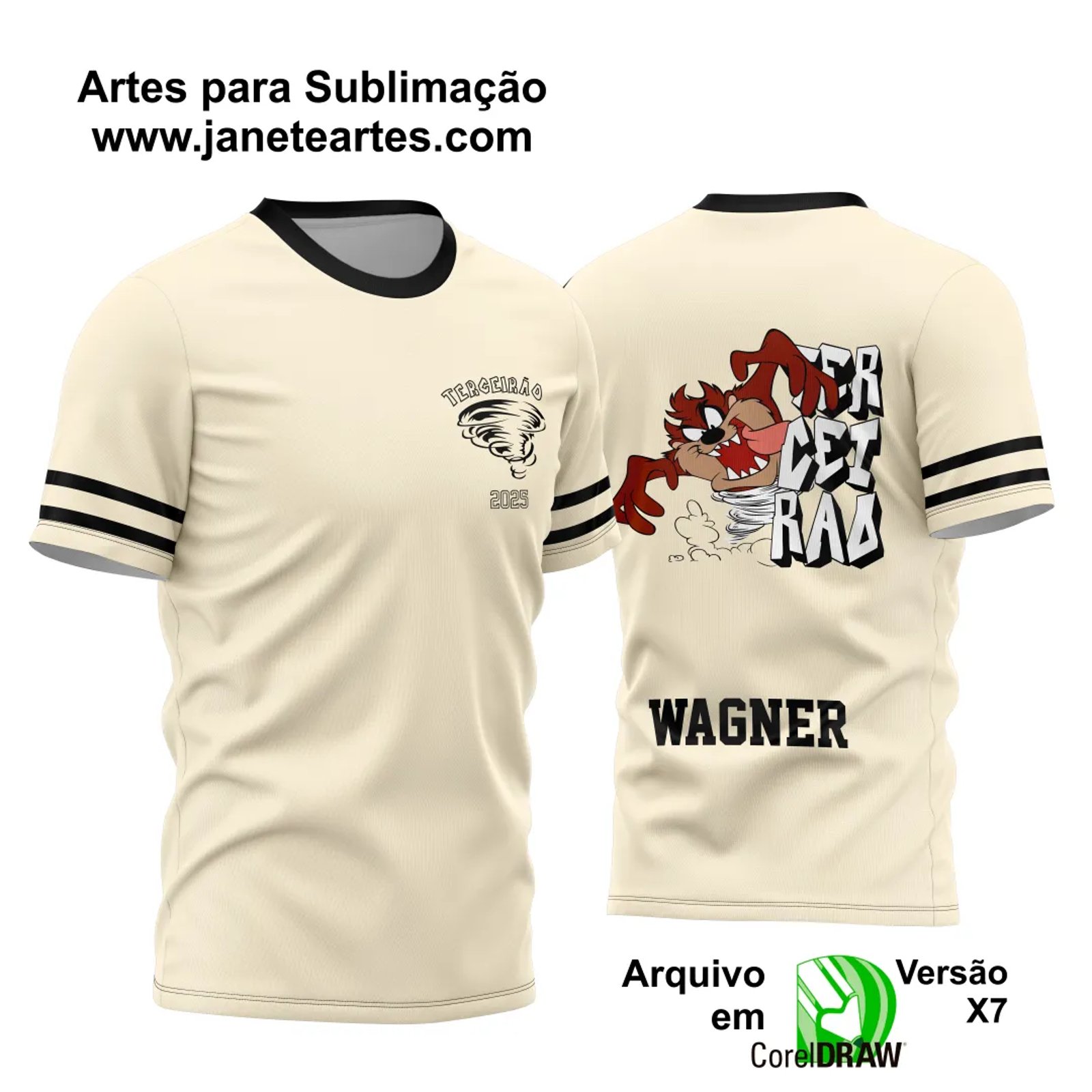 Arte Vetor Camisa Terceirão Taz Mania 2025